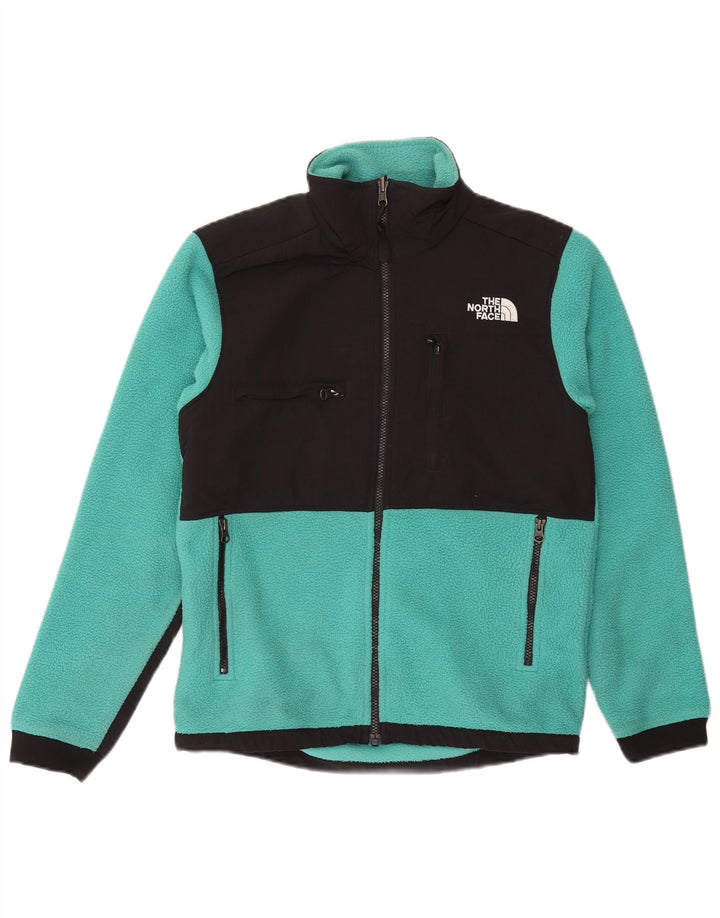 Męska kurtka polarowa THE NORTH FACE UK 36 w małych turkusowych blokach kolorów