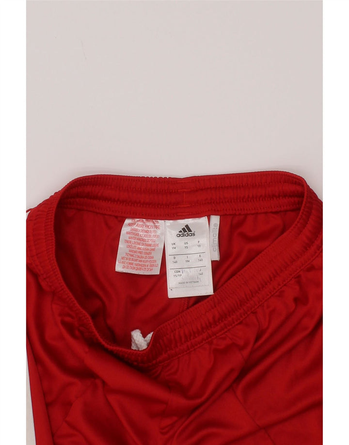 Chłopięce spodenki sportowe Adidas Climalite 9-10 lat, średni czerwony kolor