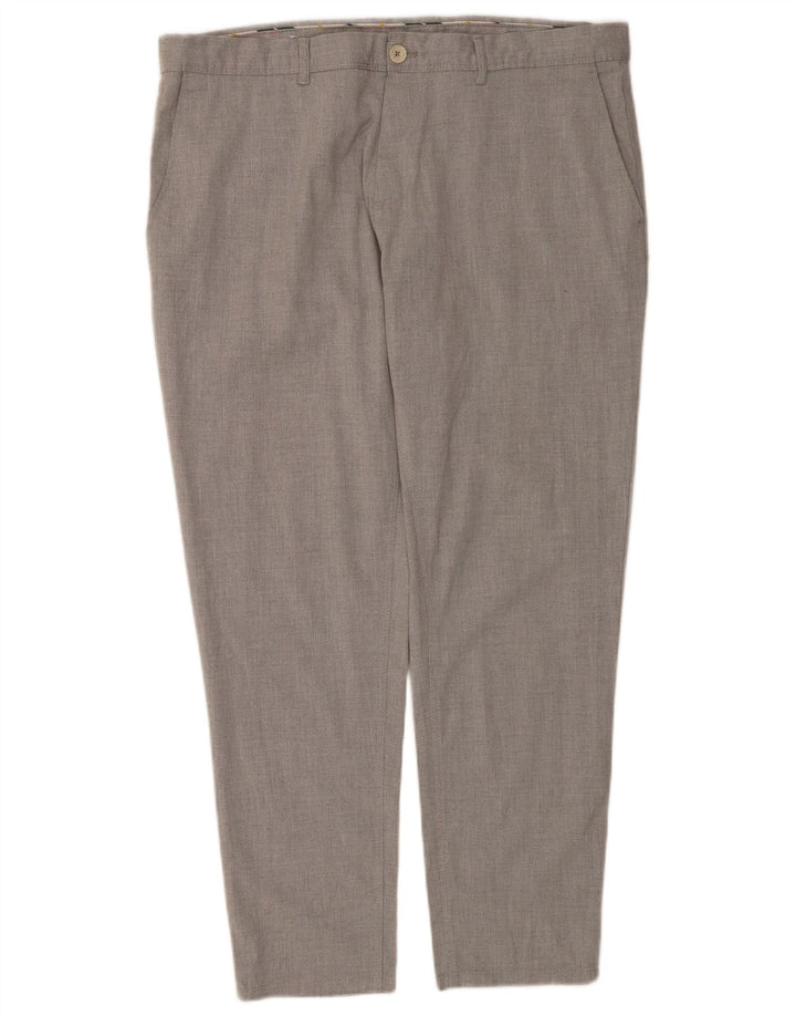 Męskie spodnie chino Zara EU 48 XL W38 L29 Szary poliester