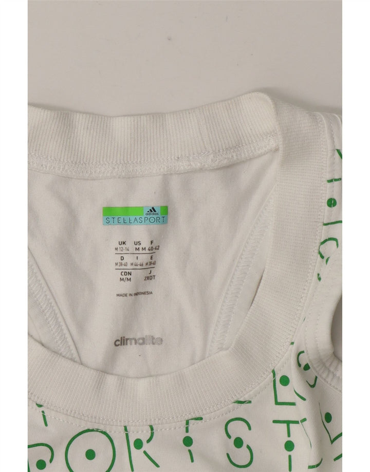 Damska kamizelka Adidas Stella Graphic Top UK 12/14 Średnia Biała