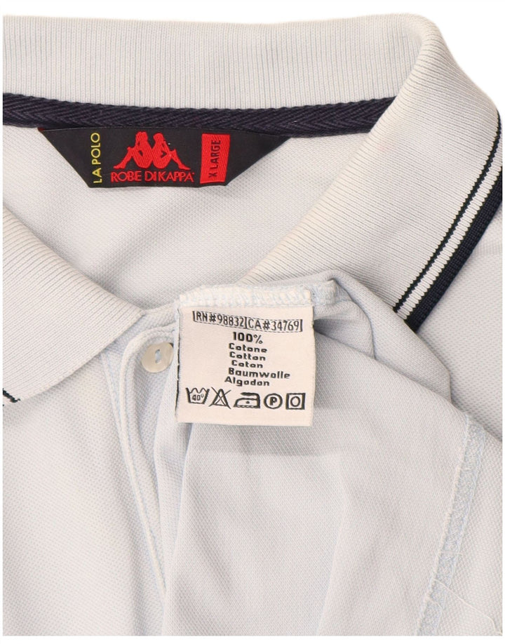 Męska koszulka polo Kappa XL, niebieska, bawełniana