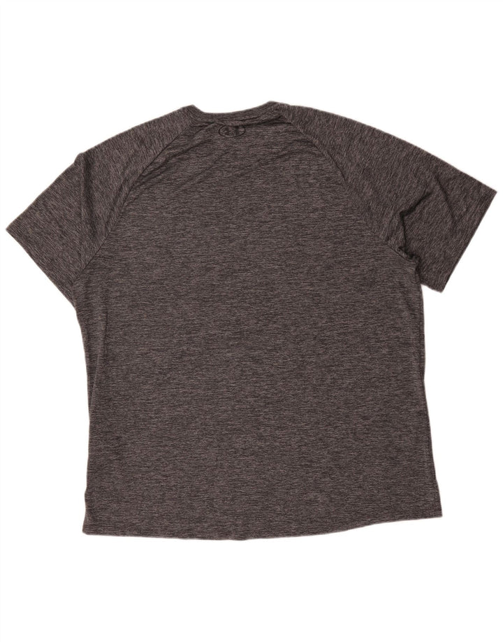 Męski t-shirt Under Armour Top 2XL, szary, nakrapiany poliester
