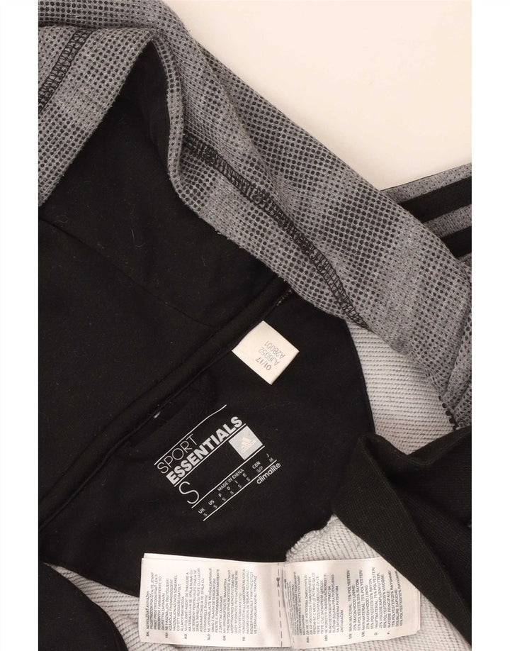 Adidas Męski sweter z kapturem Climalite Zip, mały, szary, cętkowany poliester