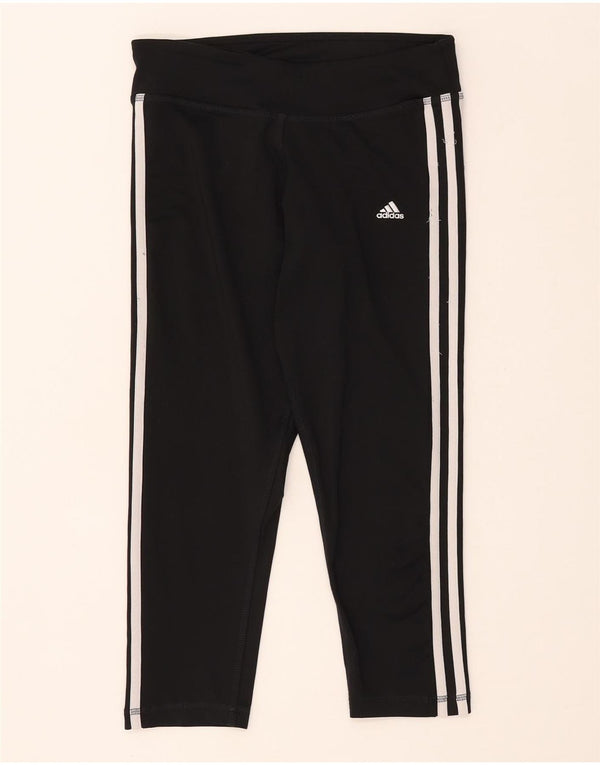 Legginsy Adidas Damskie Climalite Capri UK 8/10 Małe Czarne Poliester