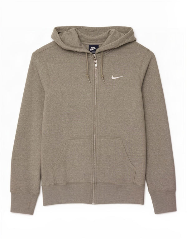 Nike Mens Zip Hoodie Sweater Small Grey Flecked Cotton