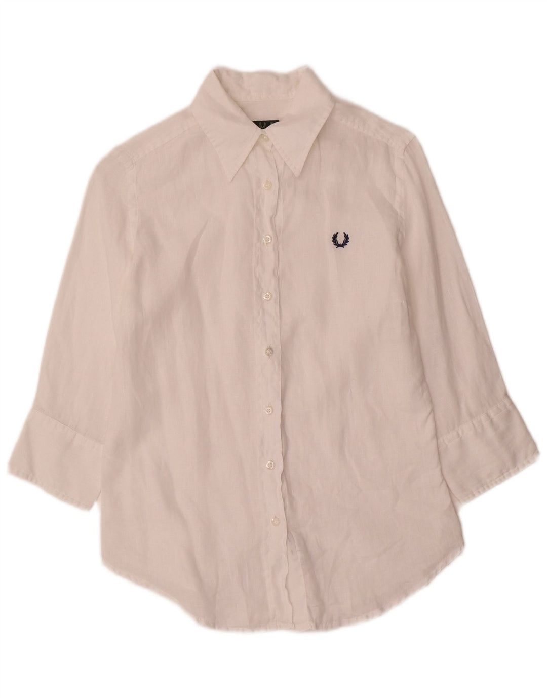 Damska koszula z rękawem 3/4 Fred Perry UK 10 Small White Line