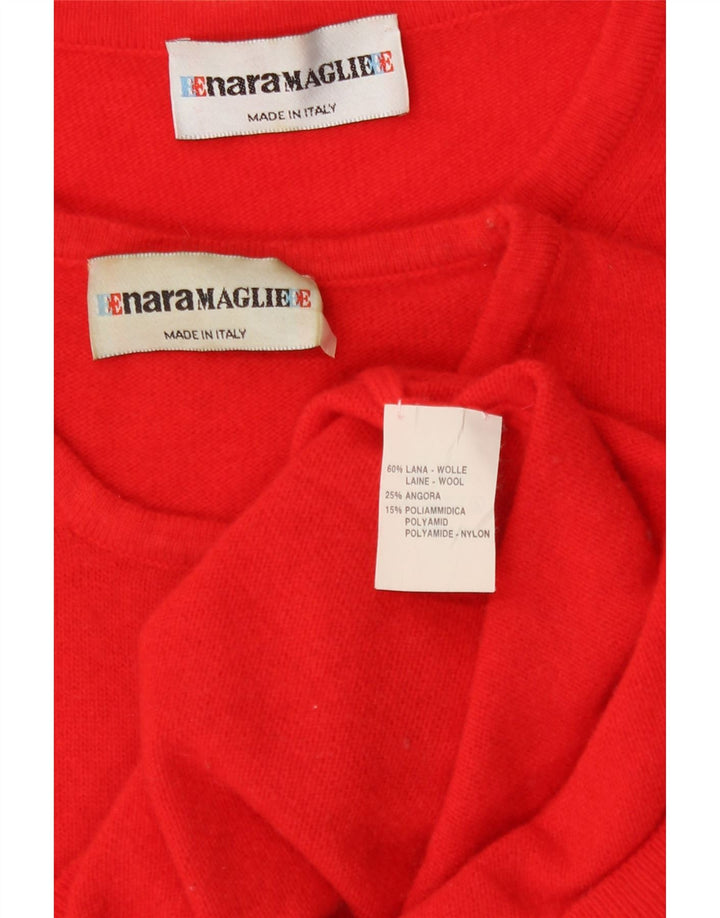Dwuczęściowy zestaw damski Enara Maglie UK 14, średnia czerwona wełna