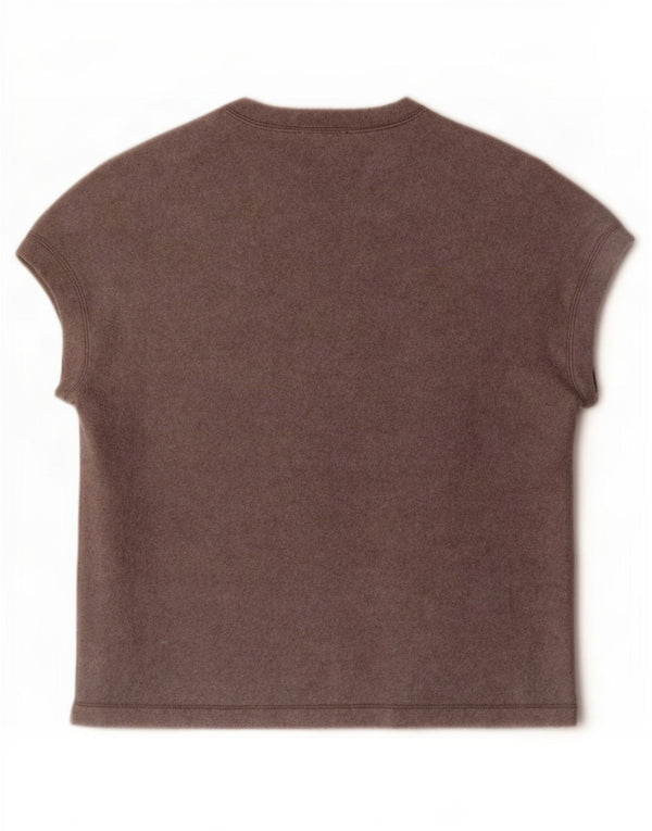 T-shirt damski Zara Top UK 14 Średni szary akryl