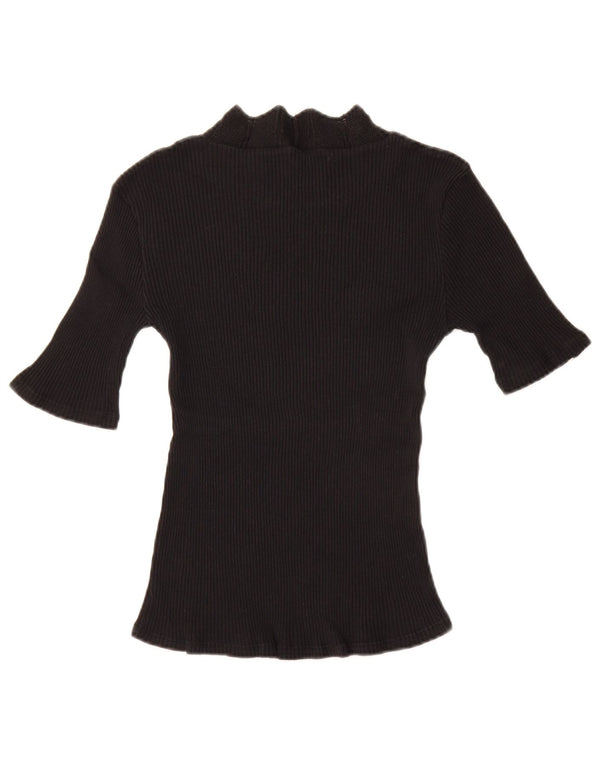T-shirt damski Zara Top UK 14, duży, czarny
