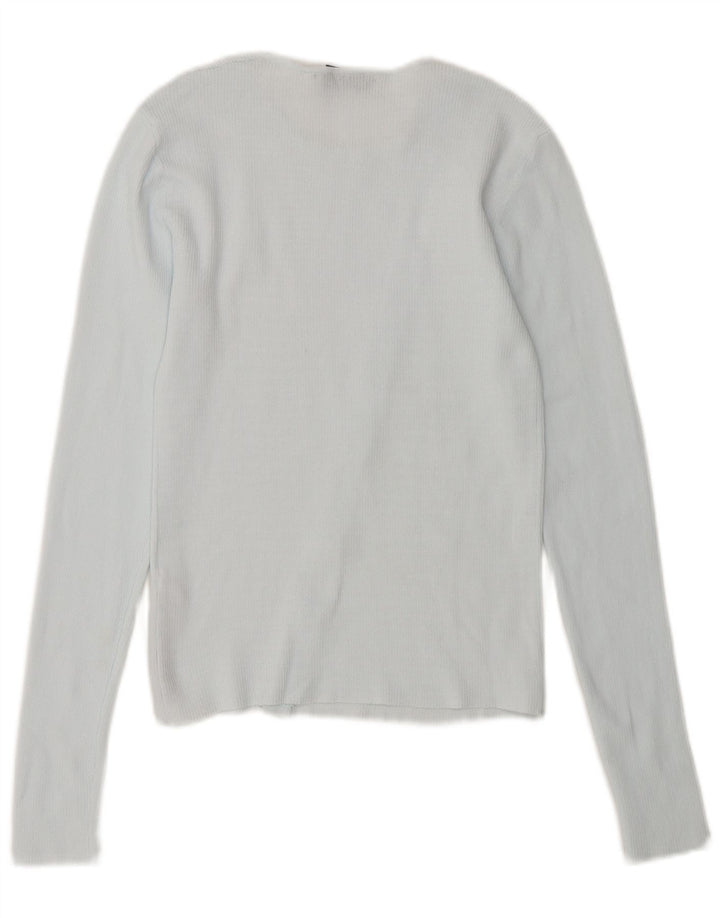 Damski krótki kardigan Zara UK 10, mały, niebieski nylon