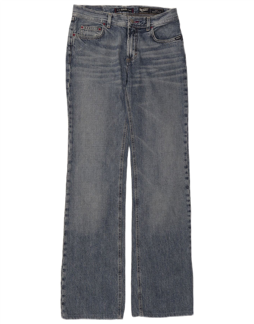 Damskie jeansy Bootcut Gas W29 L34 Niebieskie bawełniane