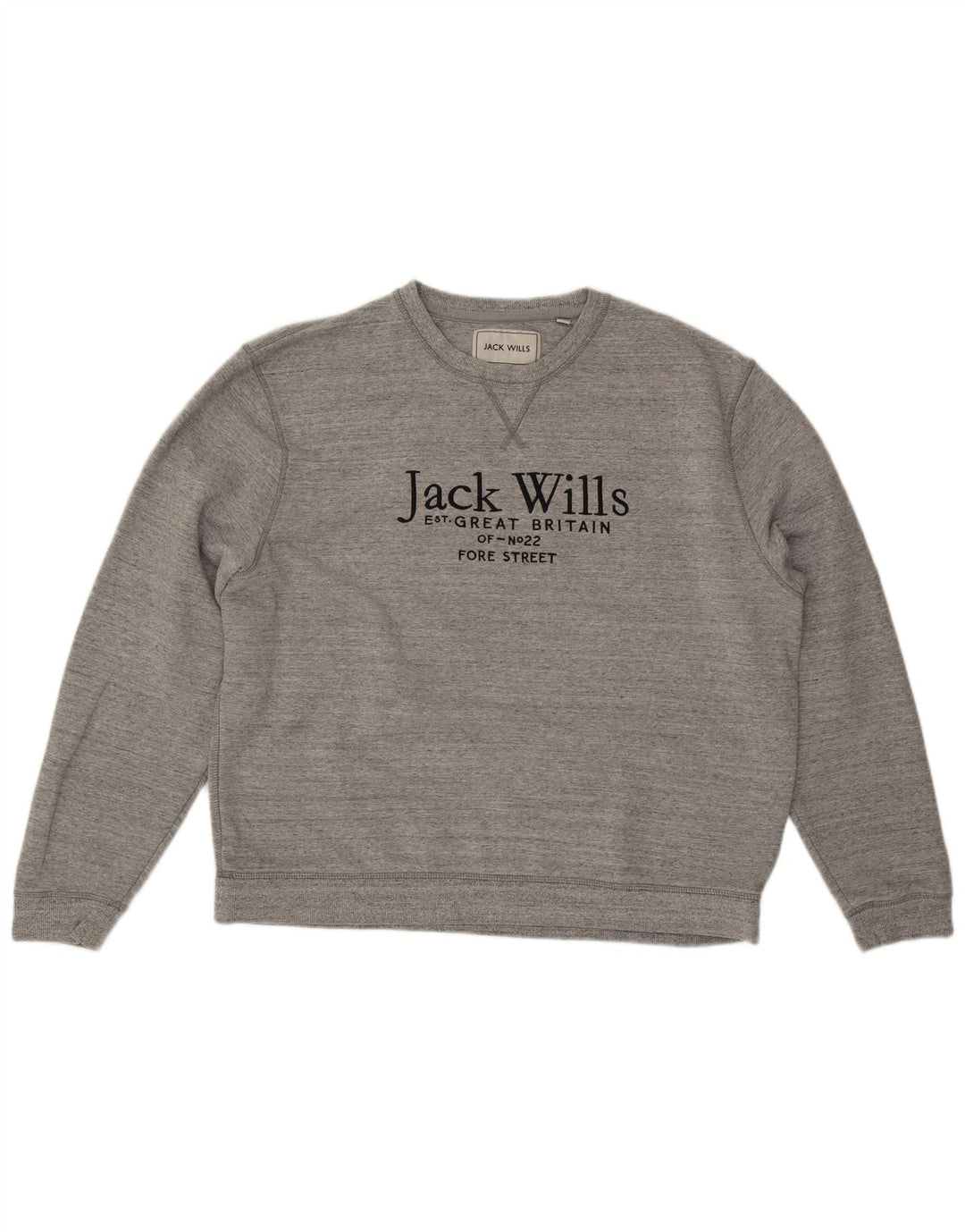 Męski sweter JACK & JONES z grafiką, 2XL, szara, nakrapiana bawełna