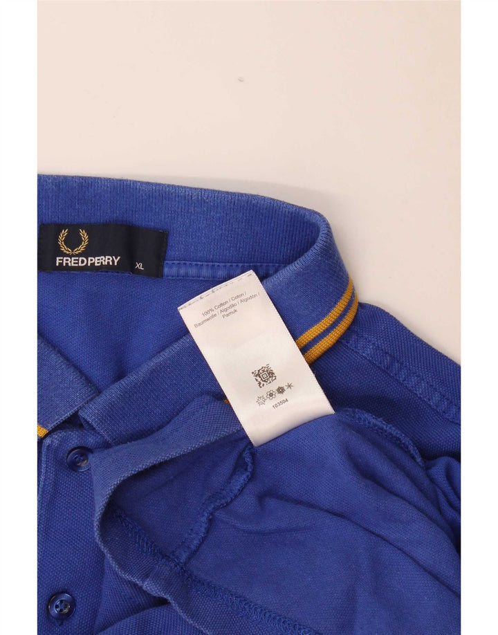 Męska koszulka polo Fred Perry XL, niebieska, bawełniana