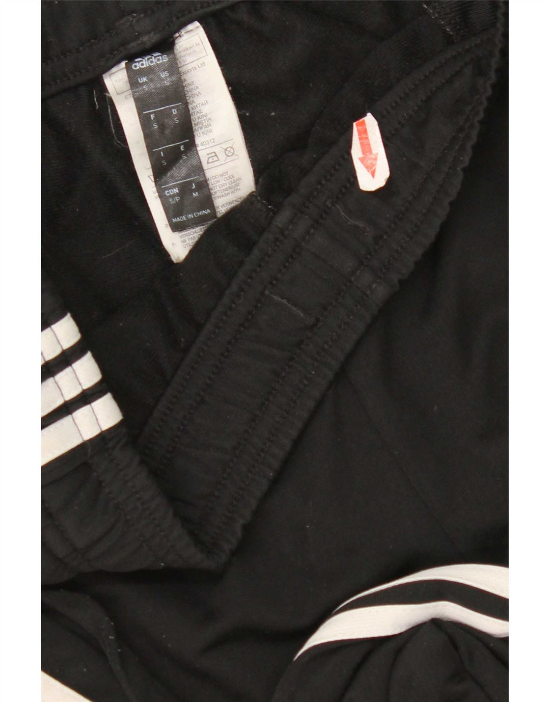 Męskie spodnie dresowe Adidas, małe, czarne, poliestrowe