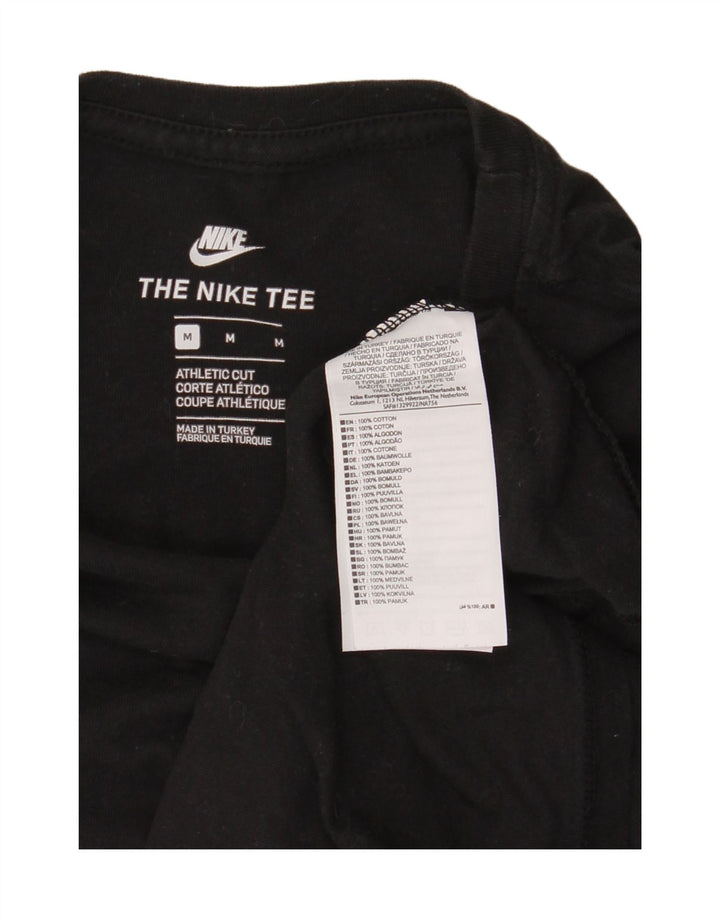 Męski T-shirt Nike o sportowym kroju, średni czarny, bawełniany