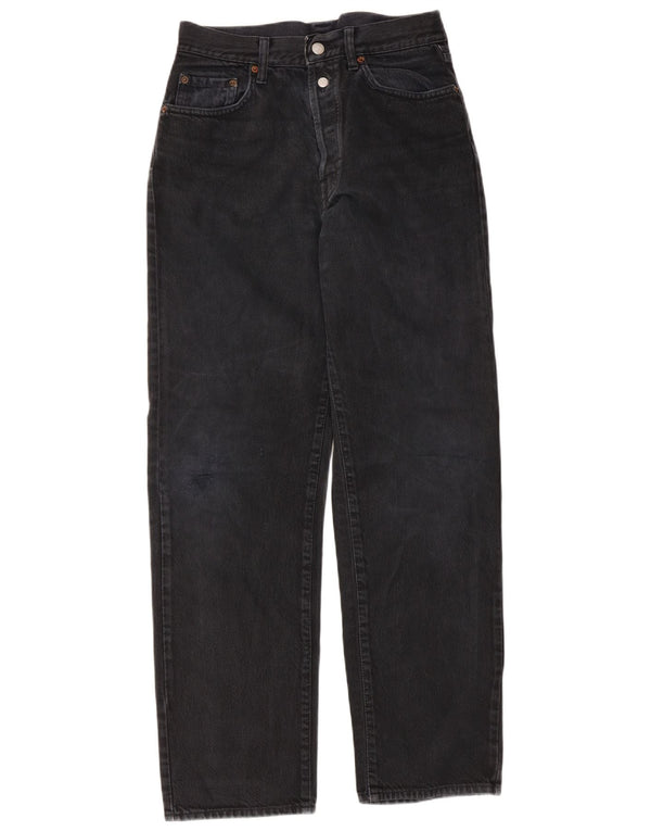 Damskie jeansy z wysokim stanem Replay W28 L30 czarne