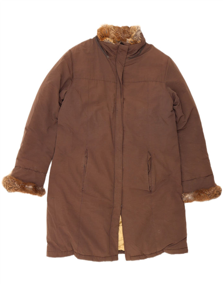 WOOLRICH Womens Padded Coat UK 16 Large Brown Nylon Vintage Woolrich and Second-Hand Woolrich from Messina Hembry 