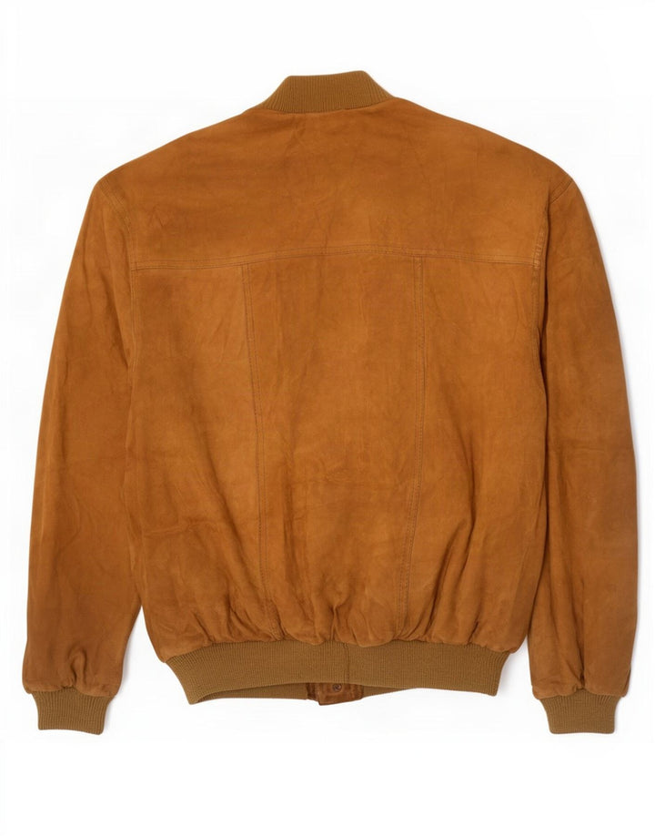 Vintage męska zamszowa kurtka bomber IT 52 XL brązowa