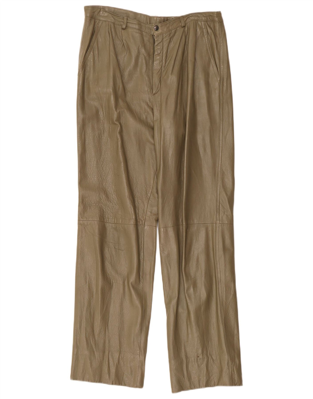 Proste skórzane spodnie damskie Sperry W32 L29 Khaki