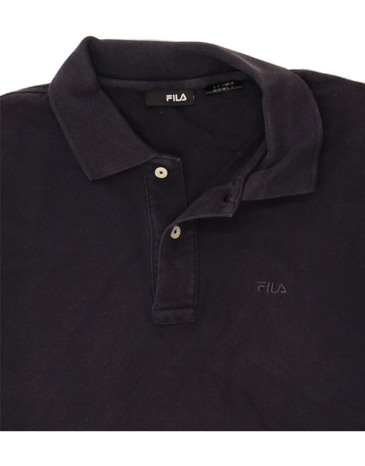 FILA Mens Polo Shirt Large Navy Blue Vintage Fila and Second-Hand Fila from Messina Hembry 