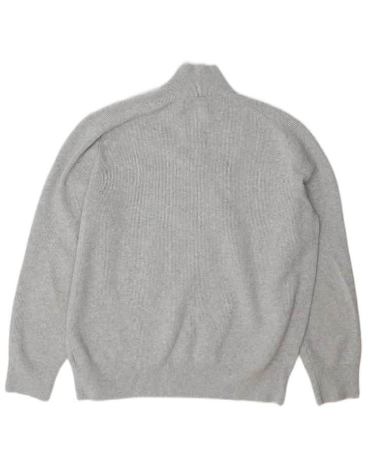 Marks & Spencer Męski sweter z zamkiem błyskawicznym XL, szary, poliestrowy
