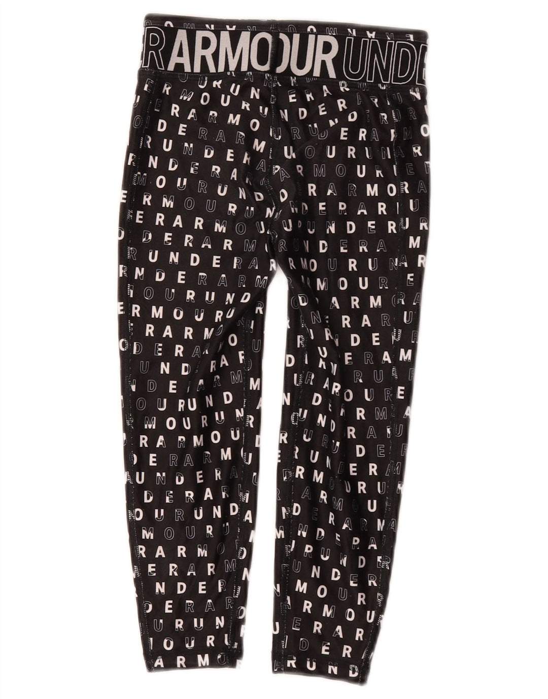 Dziewczęce legginsy z grafiką Under Armour 7-8 lat, małe, czarne, poliestrowe