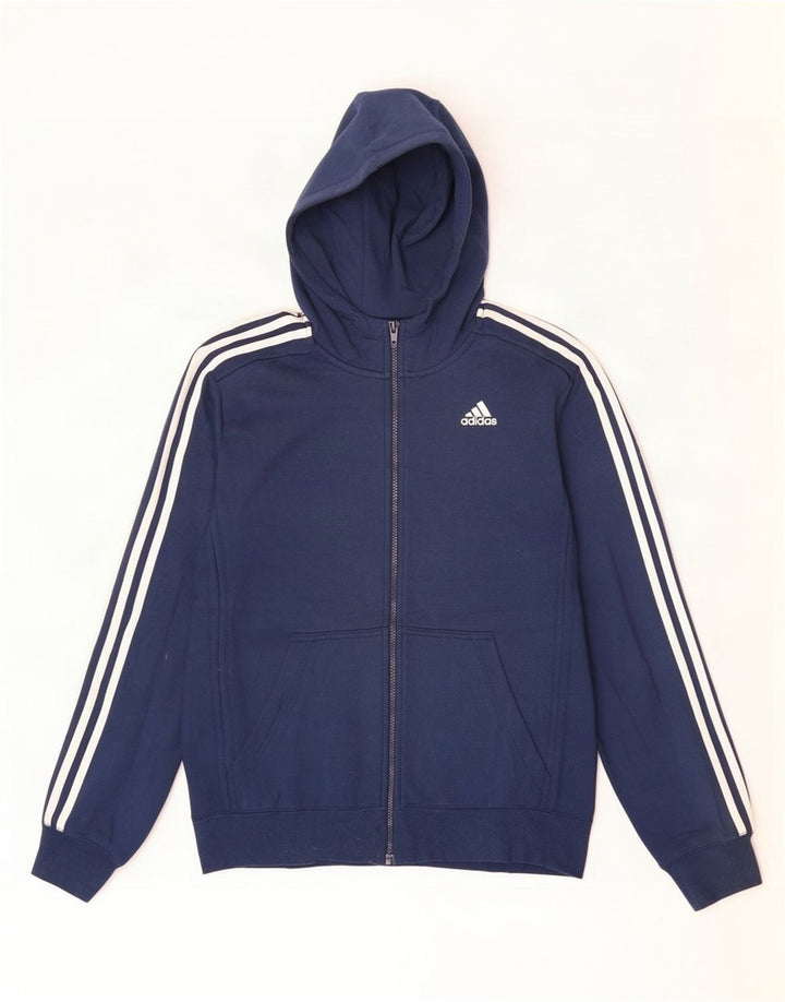 Adidas Męska bluza z kapturem Climalite, średni granatowy poliester