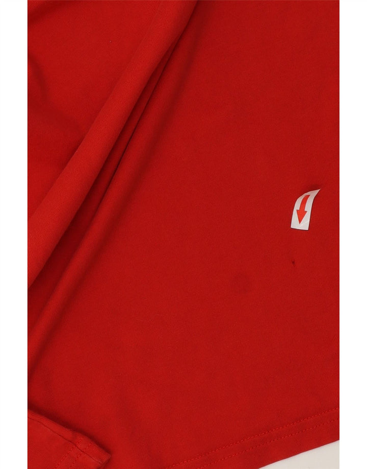 Męska koszulka z grafiką ADIDAS, bawełniana, średnia czerwona
