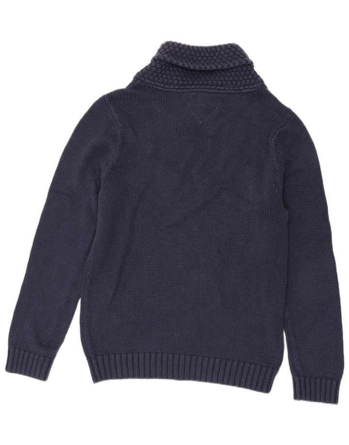 Męski sweter Tommy Hilfiger z szalowym dekoltem, średni granat