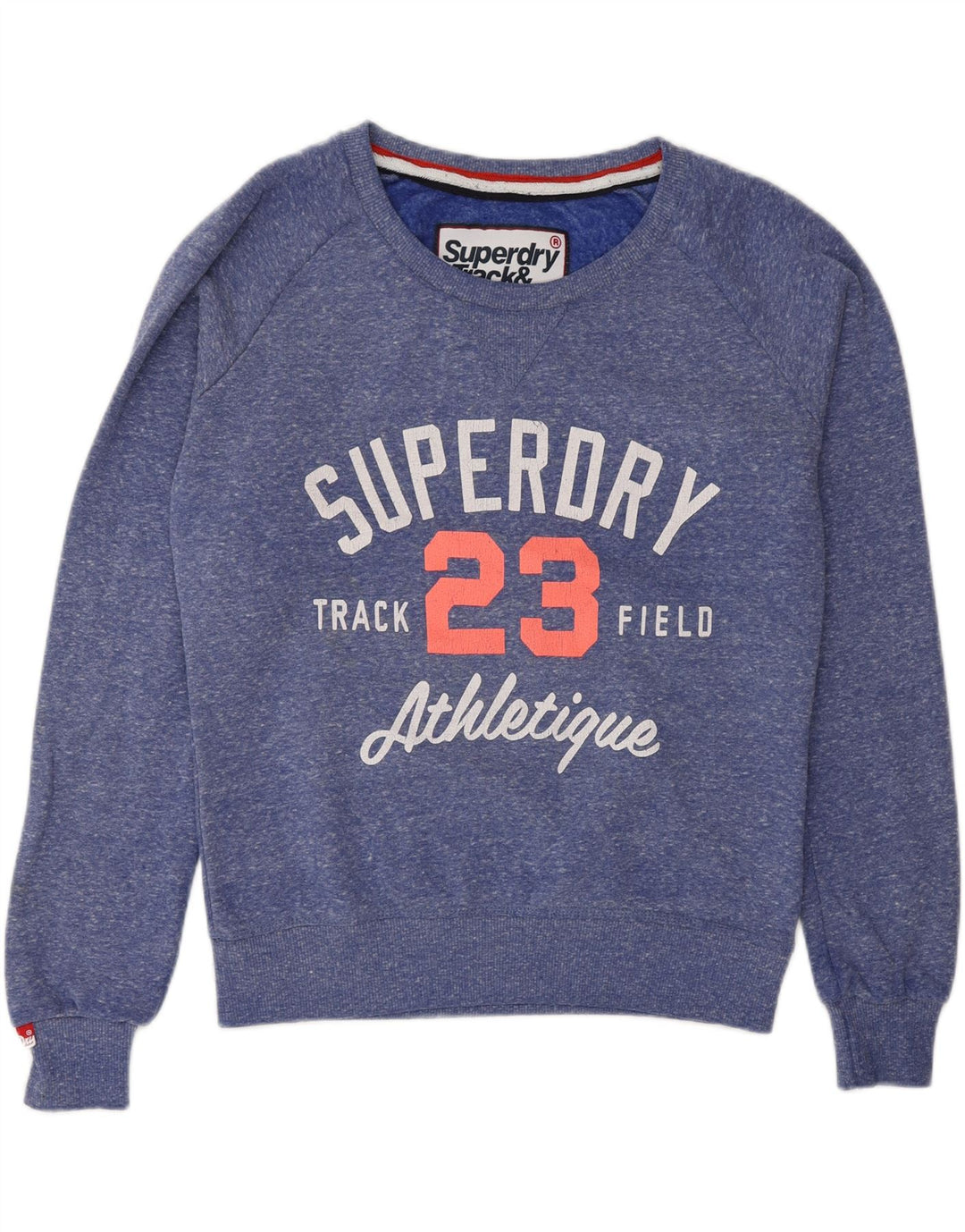 Damska bluza lekkoatletyczna SUPERDRY UK 14, średnioniebieska, nakrapiana