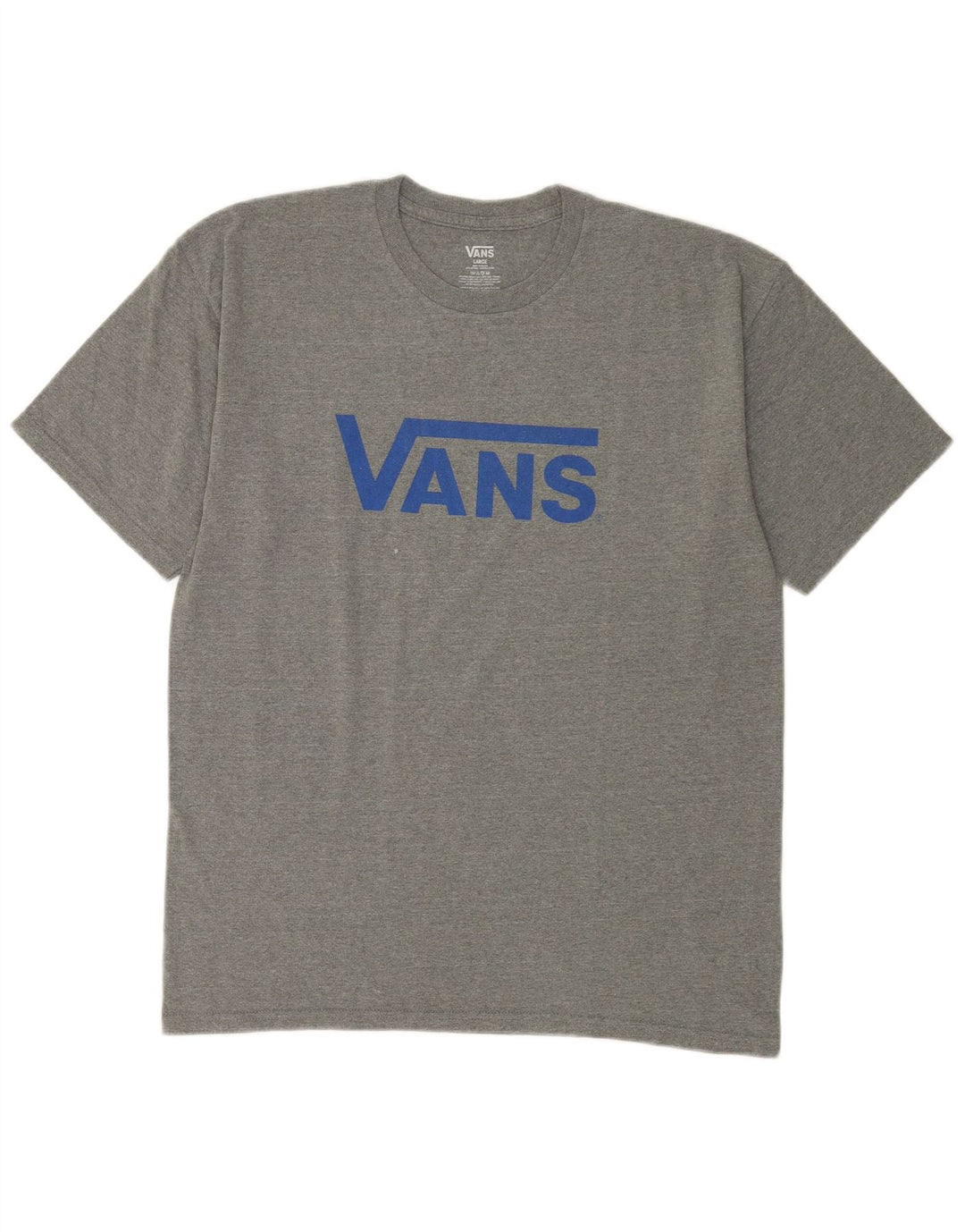 Męski T-shirt z grafiką Vans, duży, szary, bawełniany w plamki
