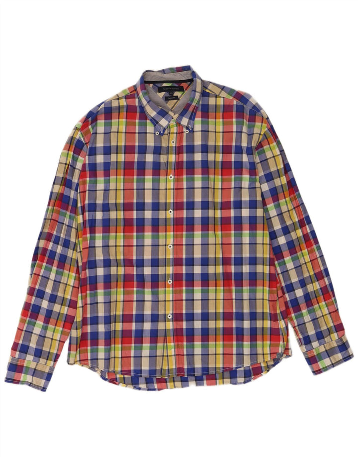 Koszula męska Tommy Hilfiger o dopasowanym kroju 2XL, wielokolorowa bawełniana krata