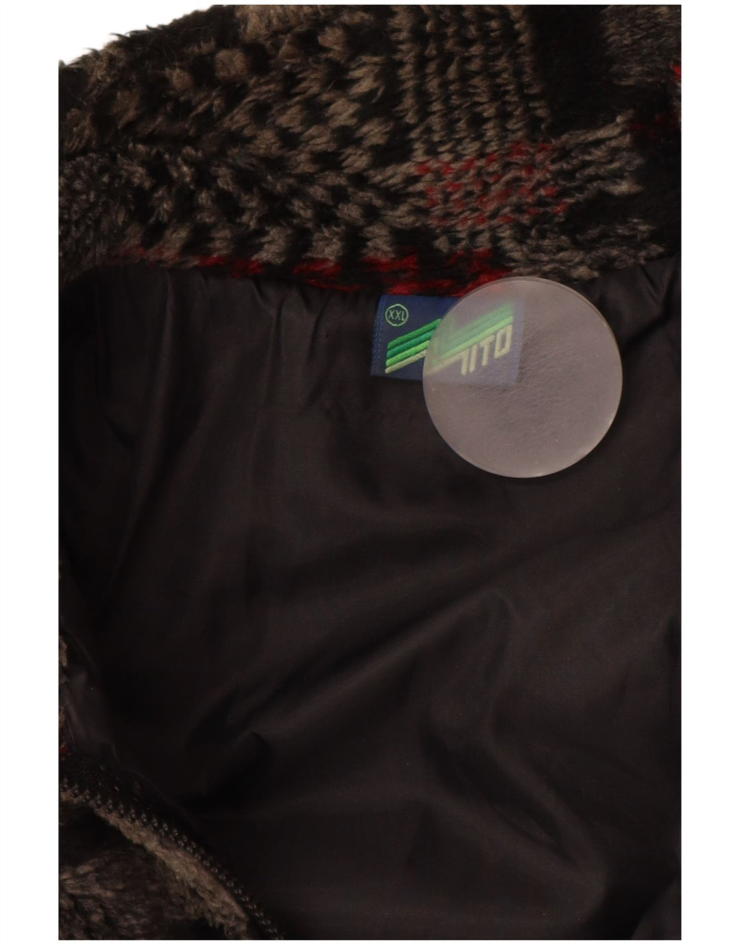 Męska kurtka polarowa VINTAGE UK 44 2XL Szara patchworkowa