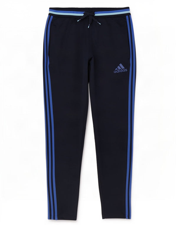 Męskie spodnie dresowe Adidas Climacool, małe, granatowe, z poliestru
