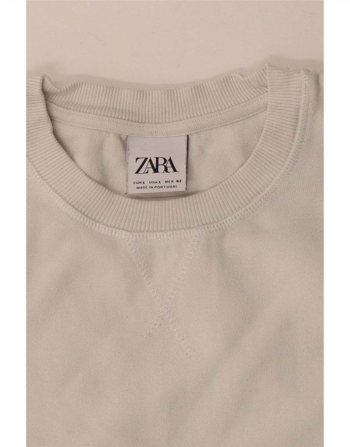 Męski sweter Zara, duży, biały