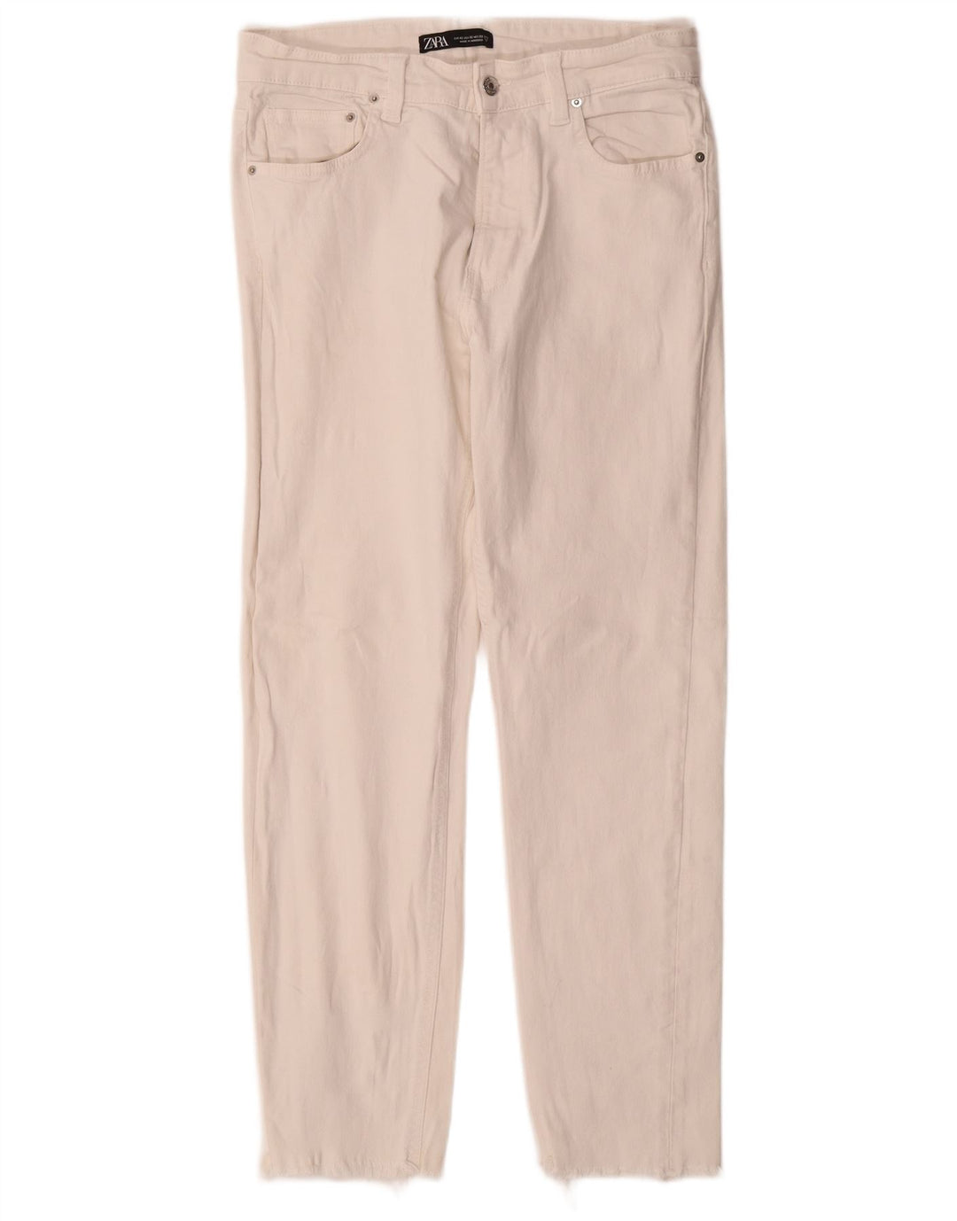 Męskie jeansy slim fit ZARA EU 42 Large W32 L28 Biała bawełna