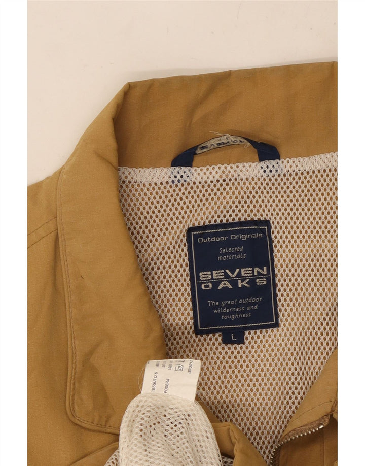 Męska kamizelka użytkowa SEVEN 7 UK 40 duża, beżowa, bawełniana