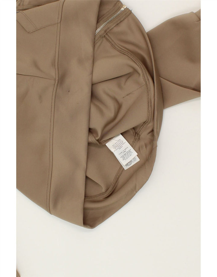 DKNY Womens Tracksuit Top Jacket UK 14 Medium Brown Polyester Vintage Dkny and Second-Hand Dkny from Messina Hembry 