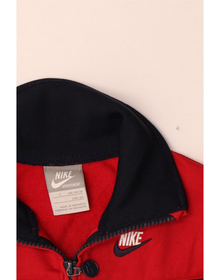 Chłopięca kurtka dresowa Nike Graphic 4-5 lat, mała, czerwona, z blokami kolorów