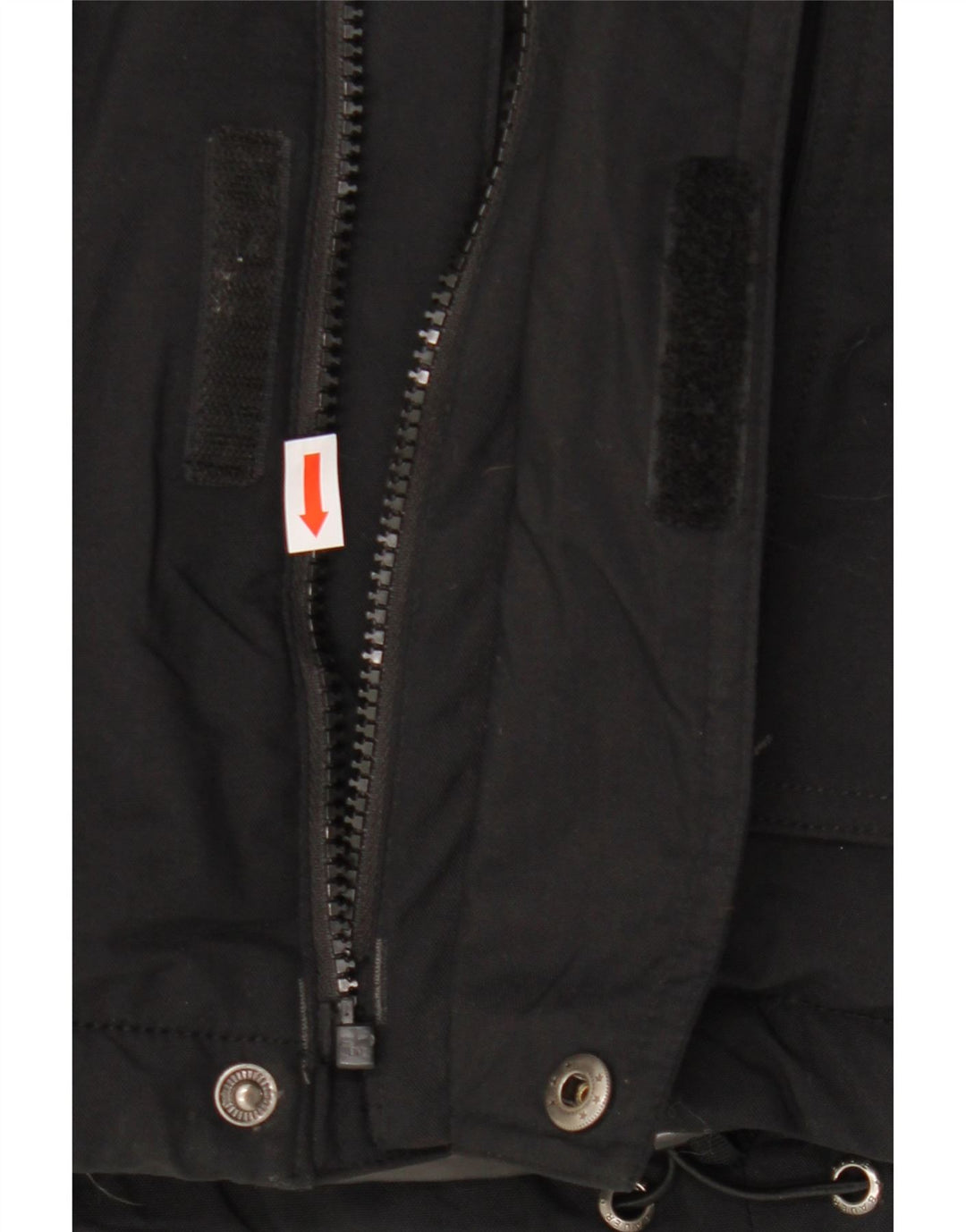 Męska kurtka wiatrówka z kapturem EDDIE BAUER UK 38 Średni czarny nylon