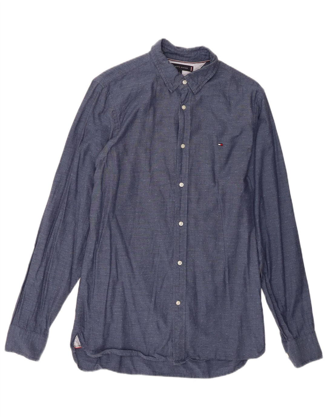 Koszula męska Tommy Hilfiger, mała, bawełniana, granatowa