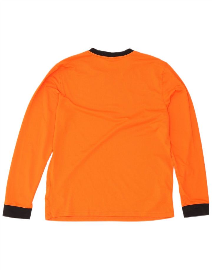 Męska koszulka Nike Dri Fit z długim rękawem, duża, pomarańczowa, poliestrowa z blokami kolorów