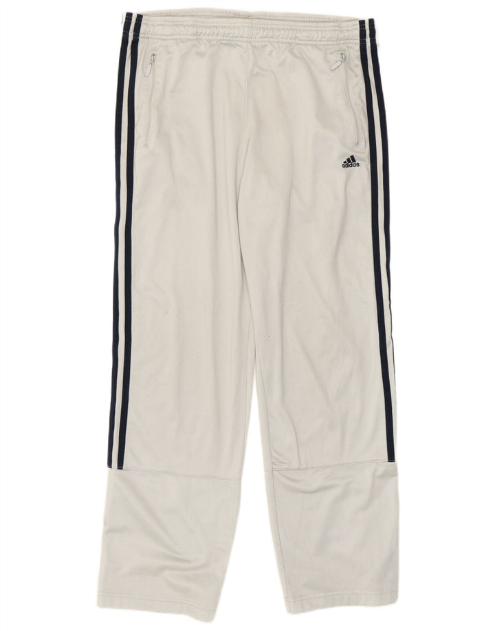 Męskie spodnie dresowe Adidas, duże, szare, z poliestru