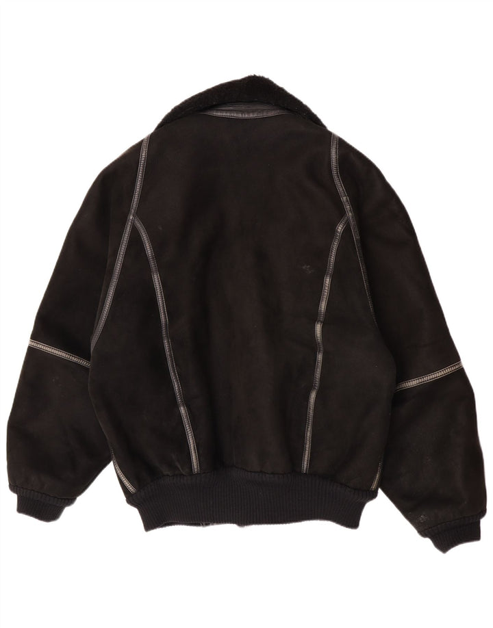 Vintage męska kurtka Shearling IT 50 Large Black Shearling