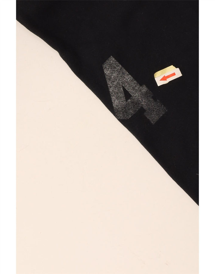 SUPERDRY Męski sweter z kapturem i grafiką, duży, granatowy, bawełniany w bloki kolorów