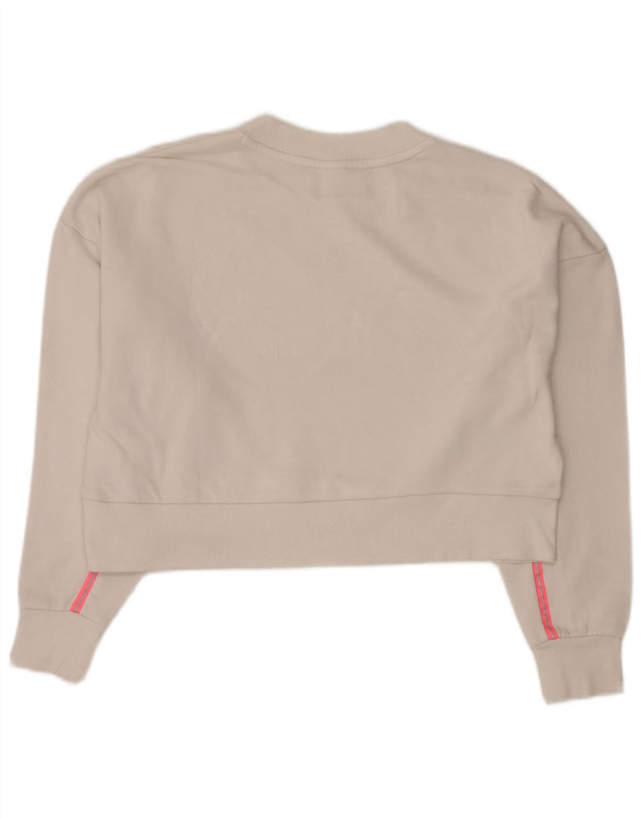 Damska bluza dresowa PUMA Crop Oversize UK 14, średnia biała bawełna