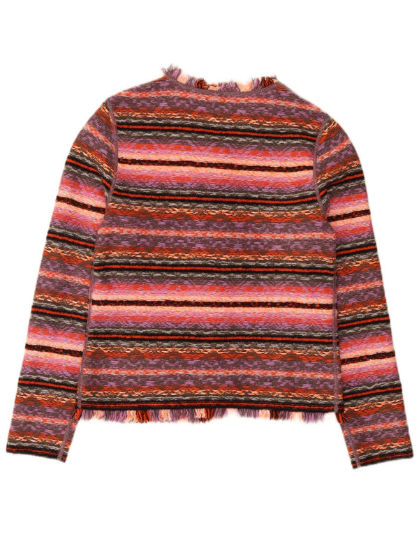 Sweter damski Marccain US 2 XS, różowa, geometryczna wełna