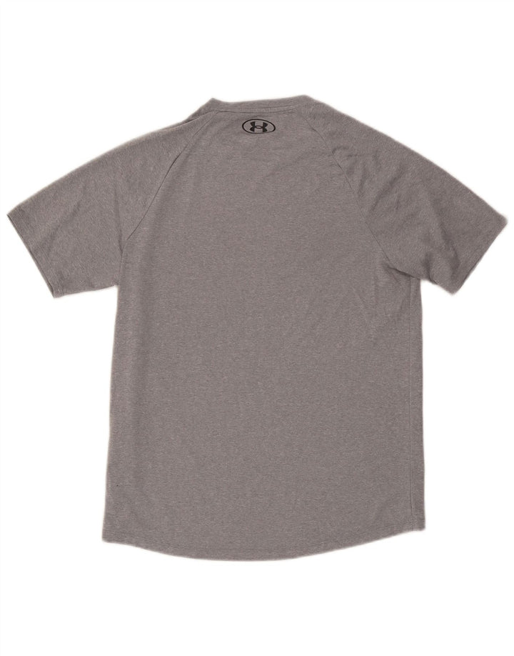Męski t-shirt Under Armour, mały, szary, poliestrowy