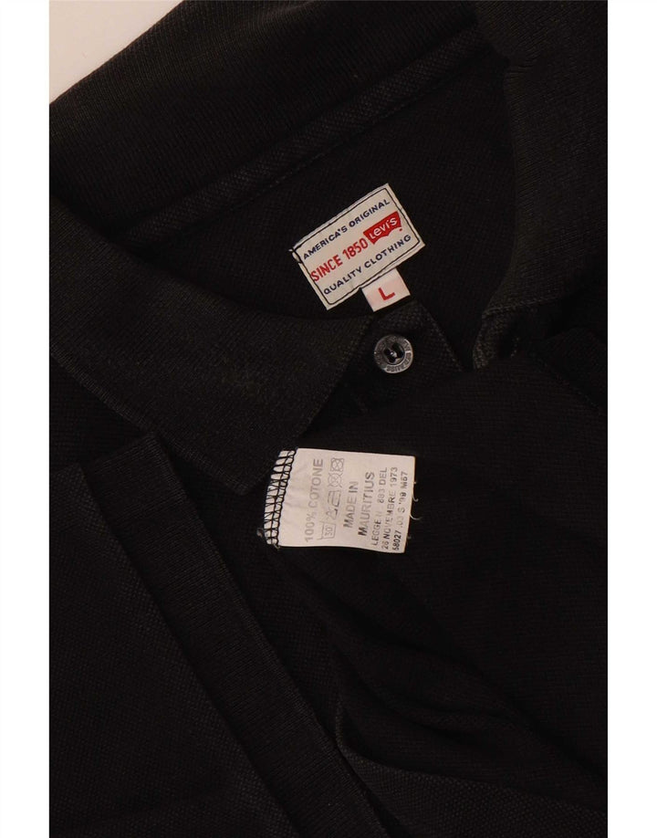 Męska koszulka polo Levi's, duża, czarna, bawełniana