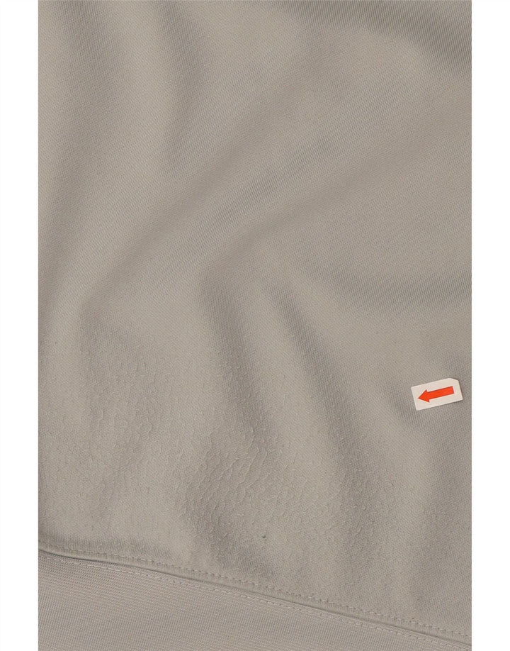 Męski sweter NIKE z grafiką i zamkiem błyskawicznym, duży, szary, z blokami kolorów